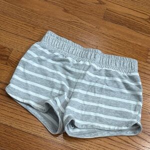 🌖Cat & Jack size large 10/12 gray and white stripe terry shorts